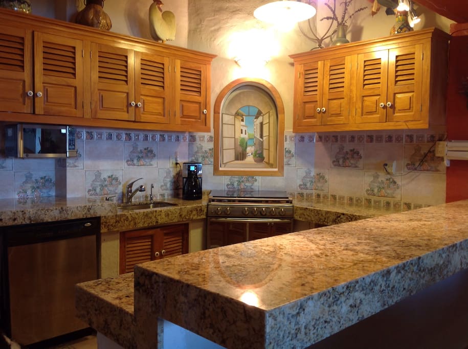 Fully equipped kitchen, with purified water