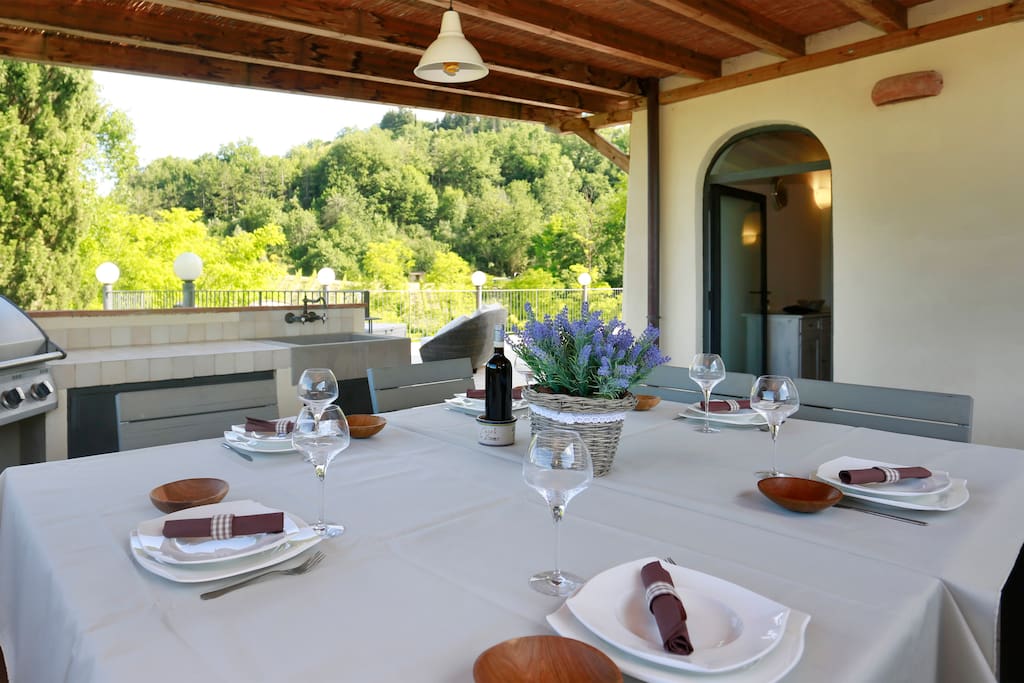 Private terrace with private barbecue