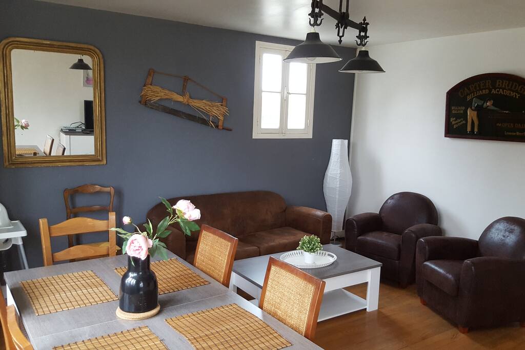 Séjour 26 m² expo sud ouest vue jardin avec accés balcon