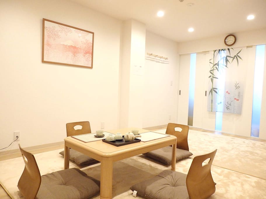 Dining table (Kotatsu in winter).
