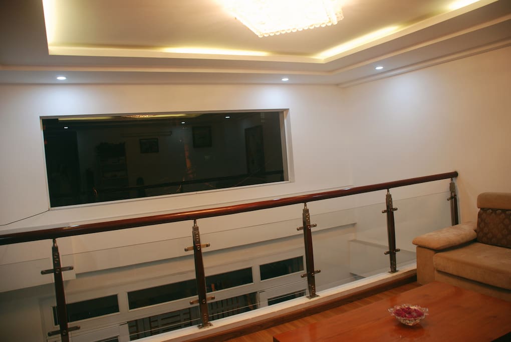 glass window in living room