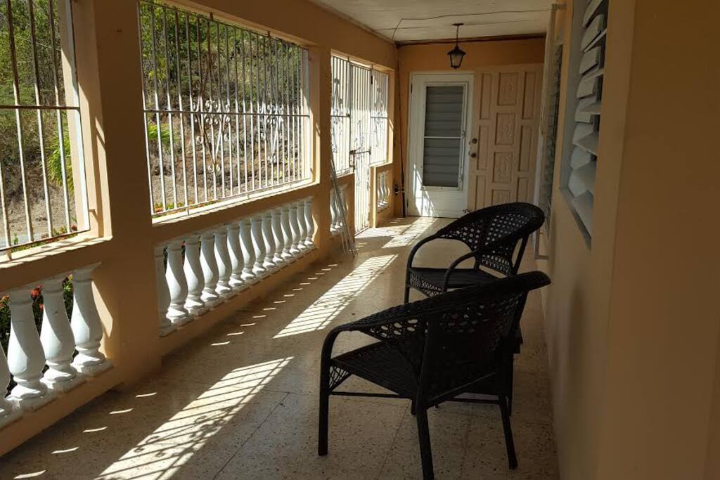 Porch facing ocean