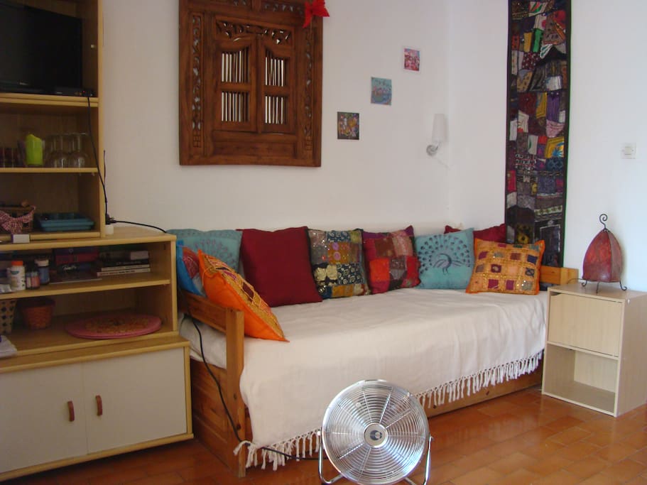 Sofa bed which opens to a double or twin