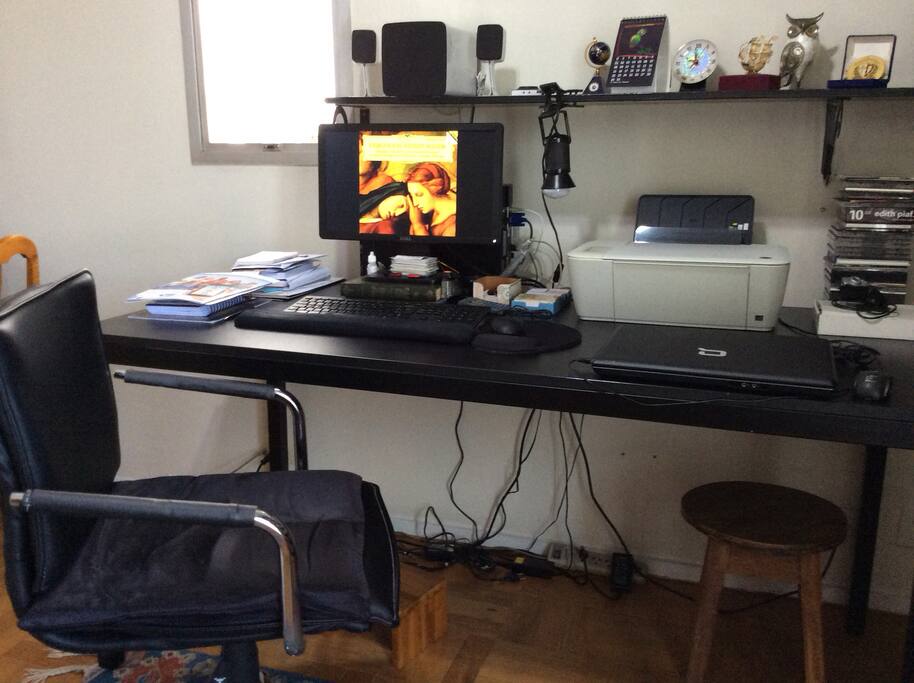 Home office internet Banda larga, pc, multifuncional sem cartucho