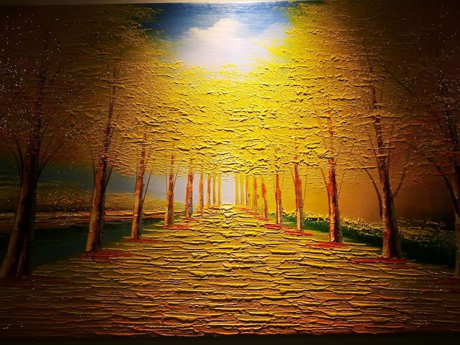 The painting in the family hall "GOLDEN LAND @满地黄金"