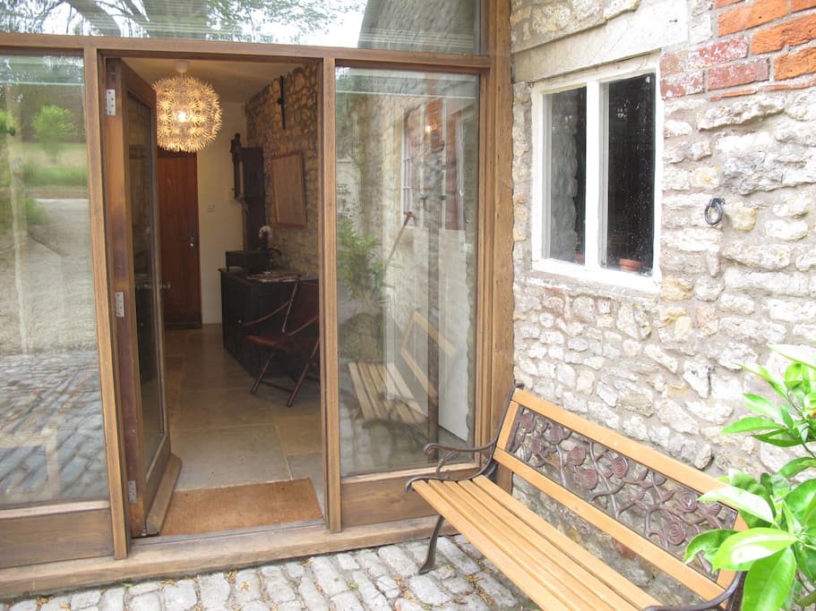 The entrance hall leads