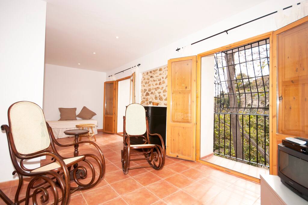 Vista del huerto desde el salon