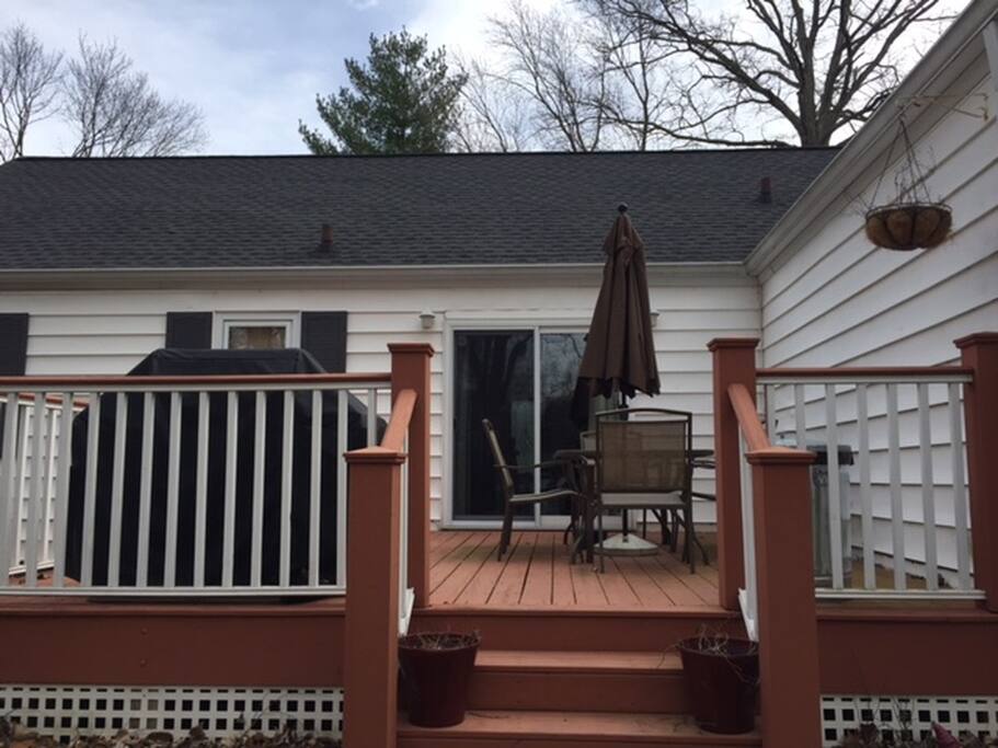 Porch- perfect grilling place!