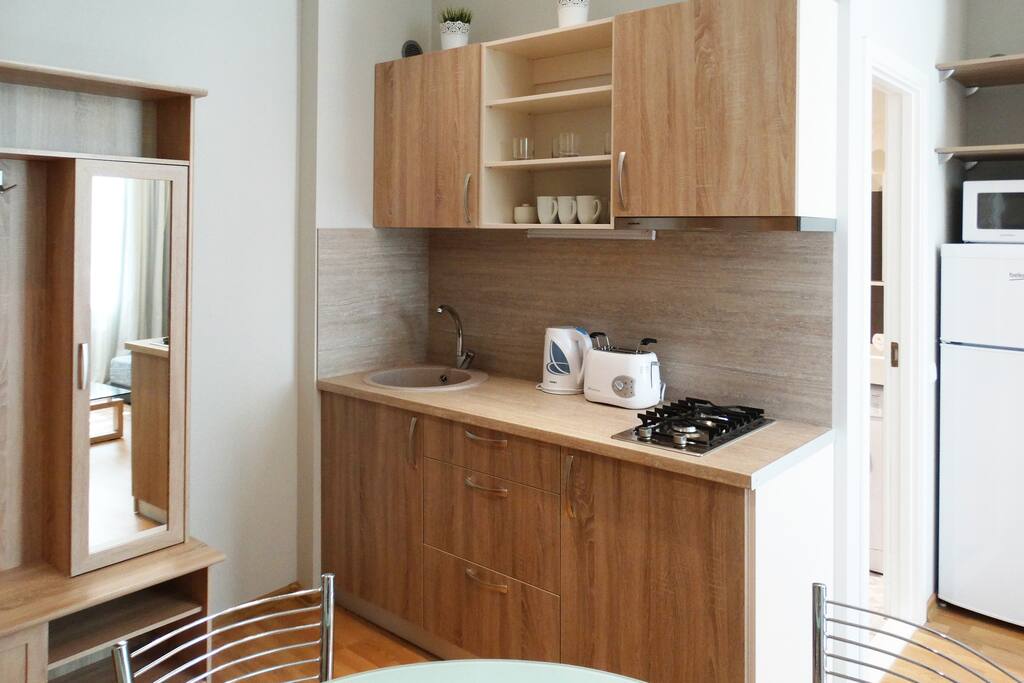 Kitchen is fully equipped with all necessary appliances