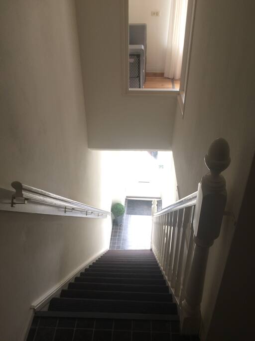 Stairs to living floor