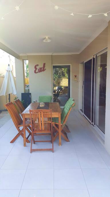 Outside entertaining area