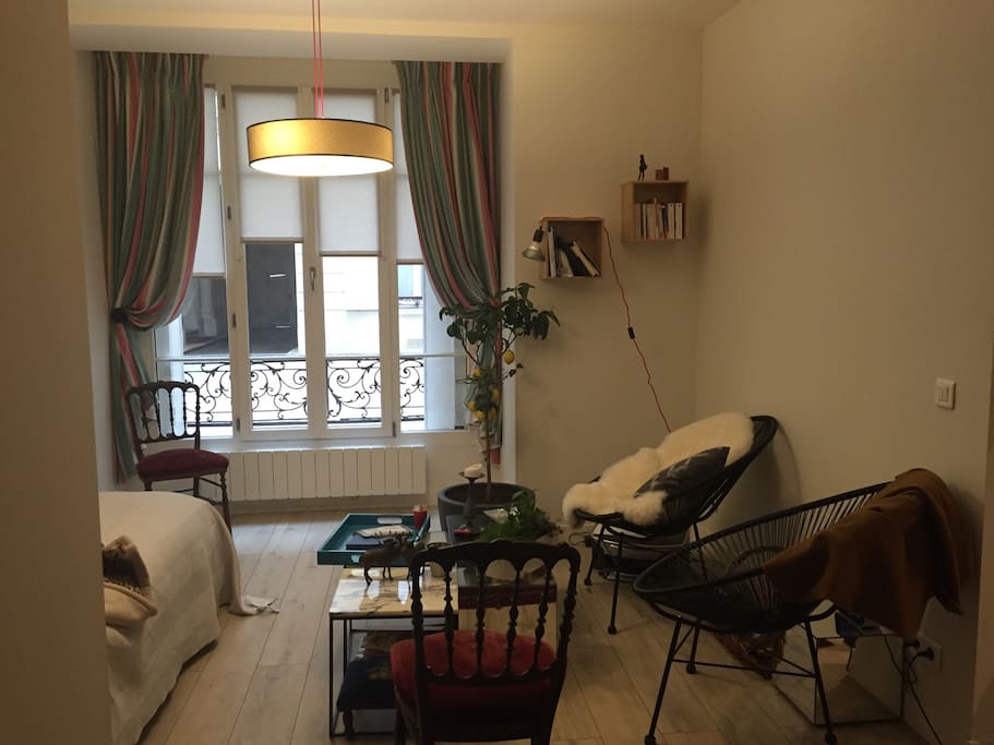 living room, big window, nice and comfortable