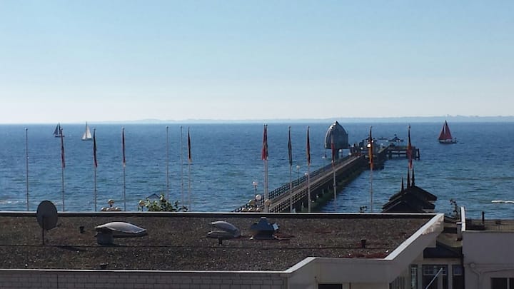 On the pier with sea view