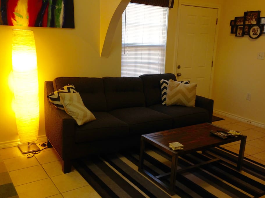 Comfy couch that is great for a 3rd person to sleep on