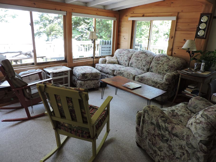 Living room 1 facing lake