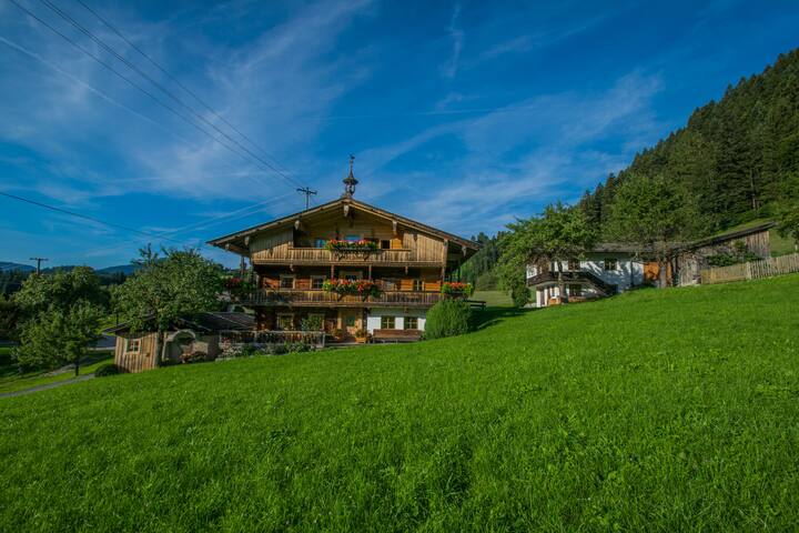 Tiroler Bauernhaus mit Panoramablick