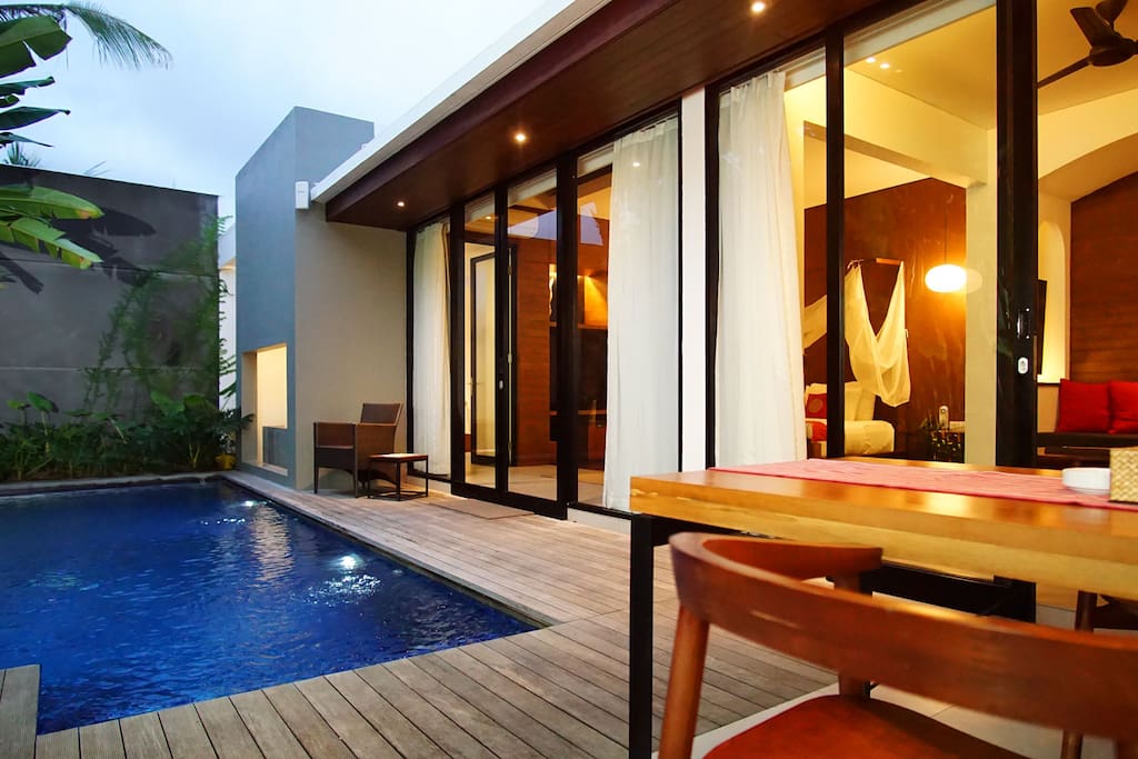 Cozy lodging with huge private pool villa