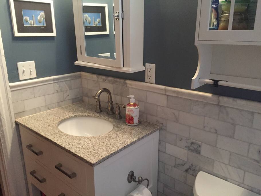 Here is the shared bathroom