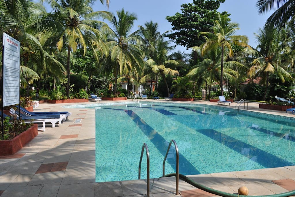 Swimming pool right in front of Villa Maya