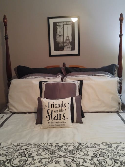 Comfortable bed to rest at the end of the day