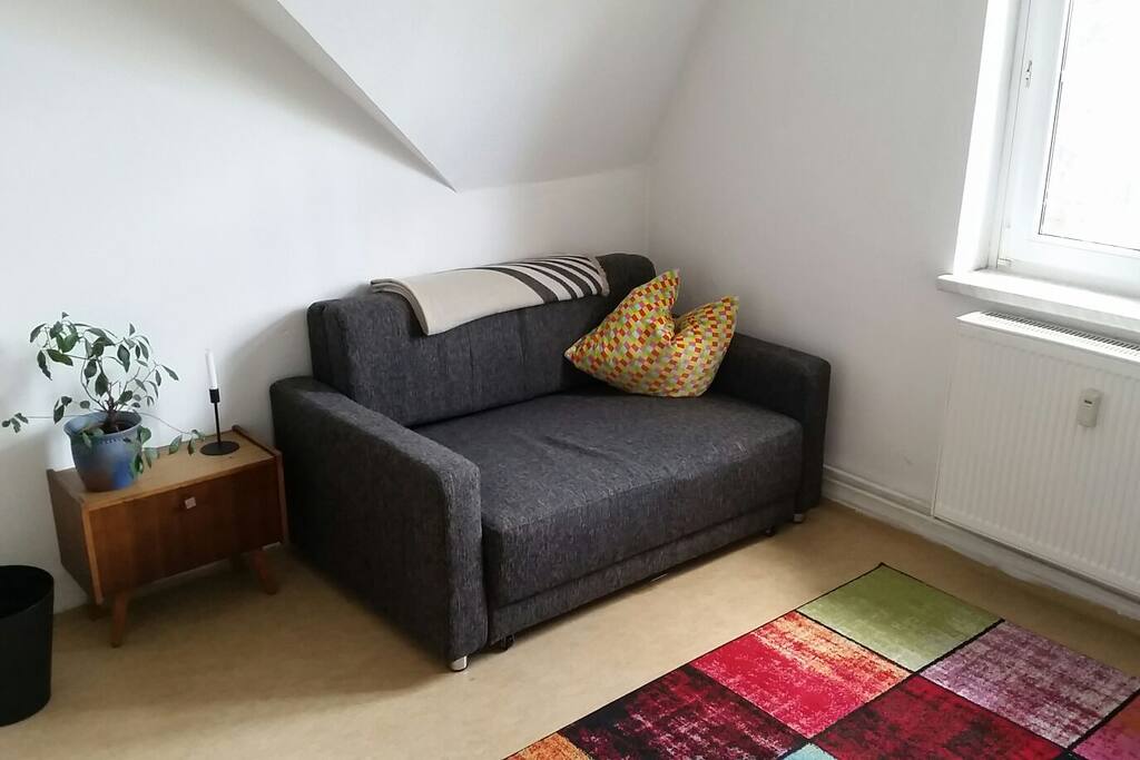 Sofa to open and sleep on for two people...