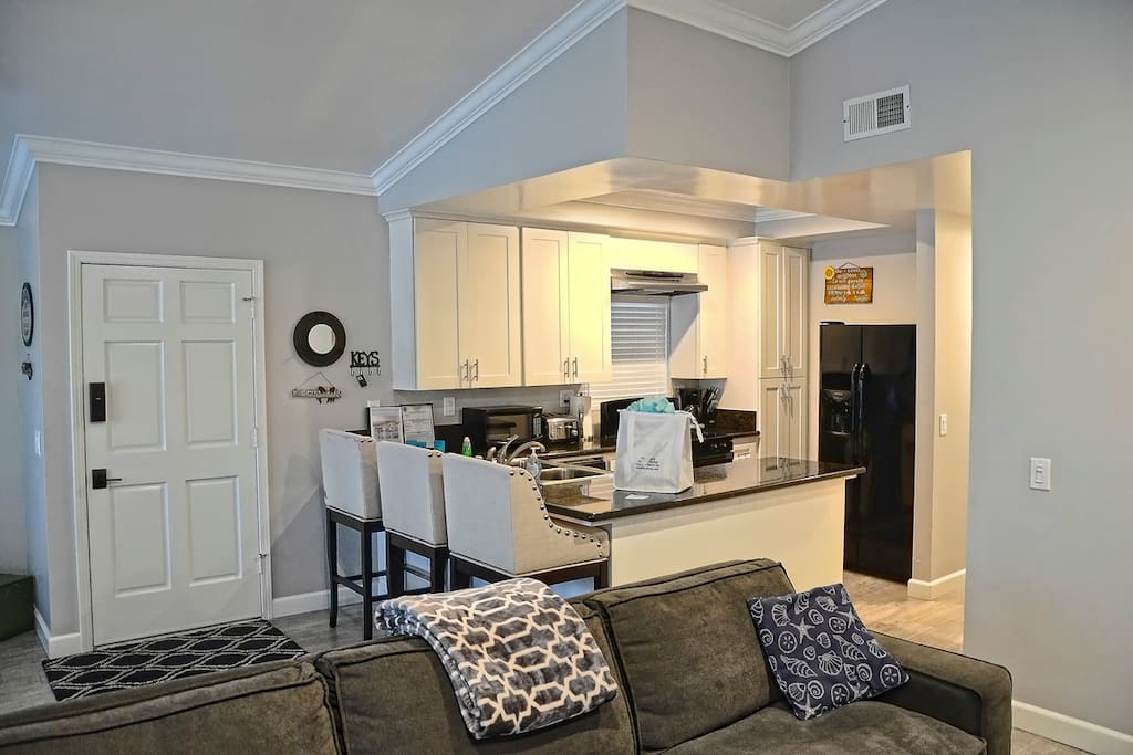 Entry and kitchen