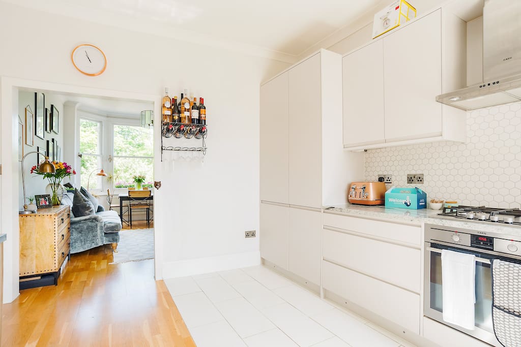 A fully-equipped kitchen...
