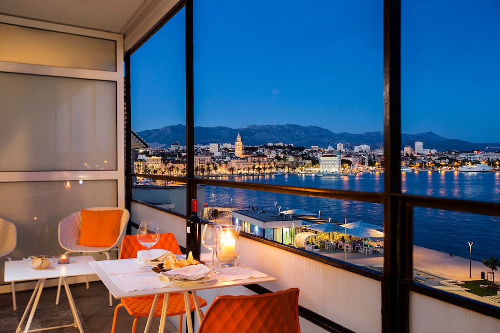 Balcony view on old town