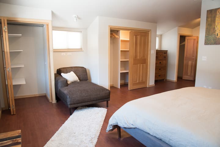 lots of closets in master bedroom