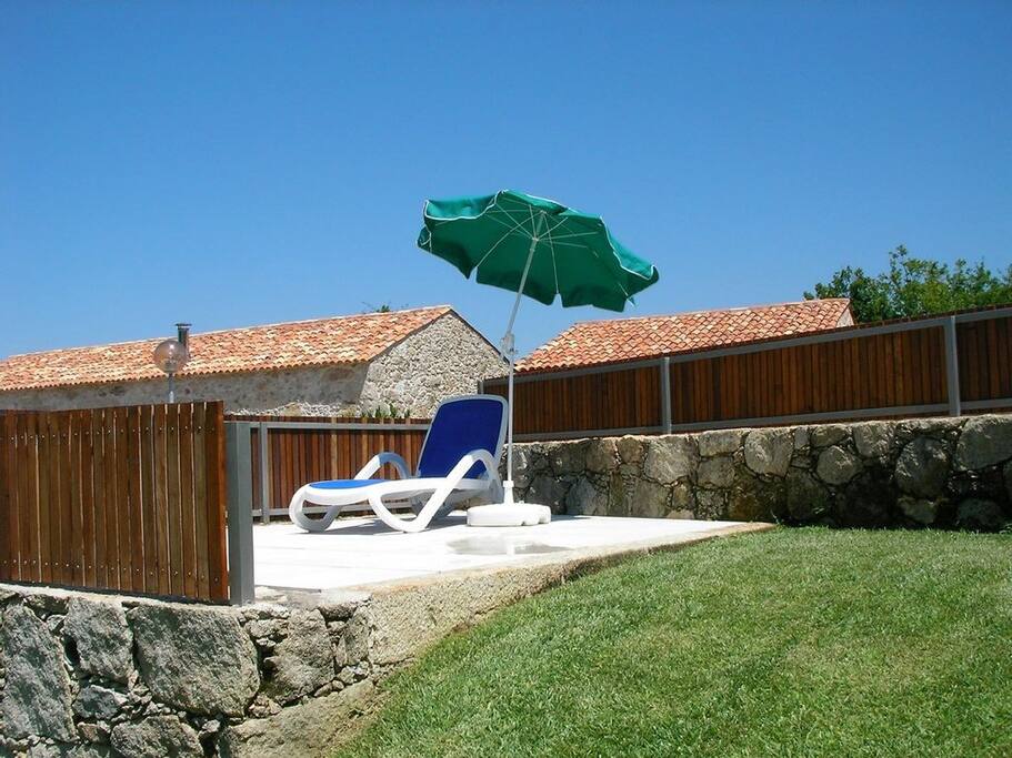 The sundeck allows sunbathing away from the house