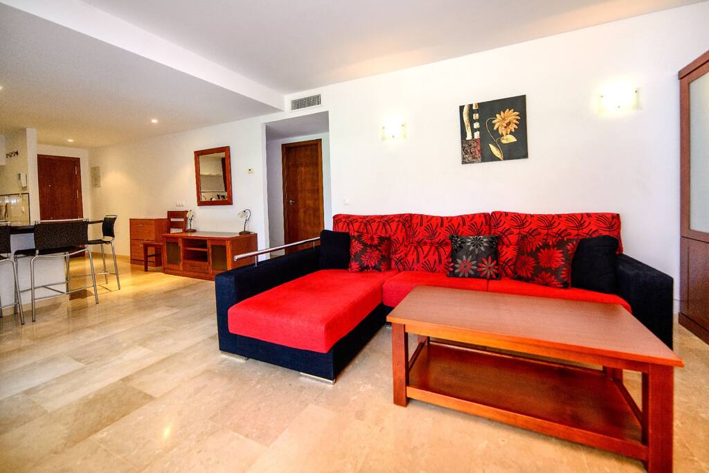 Vista del salón del apartamento situado en Punta Prima, Torrevieja, Alicante, Costa Blanca
