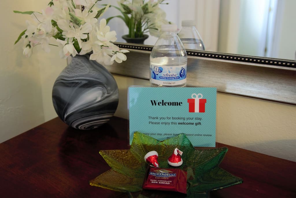 Welcome gift for each of the guests as my special thank you for staying here