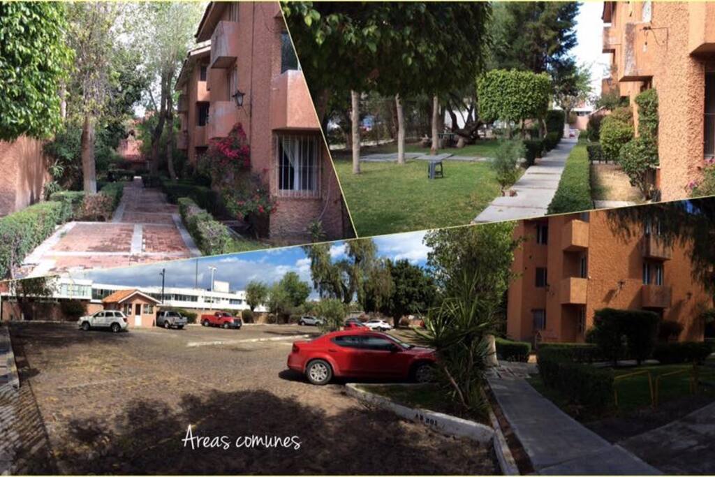 Estacionamiento y áreas verdes !