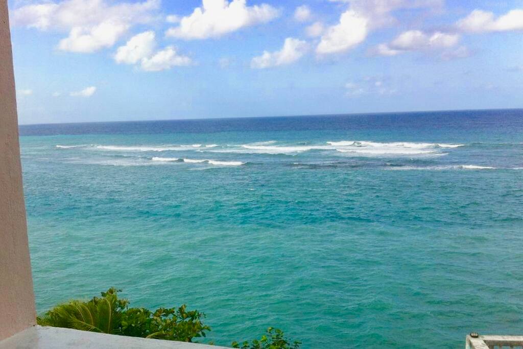 A room with a view, in fact all the rooms bar one face the Caribbean Sea