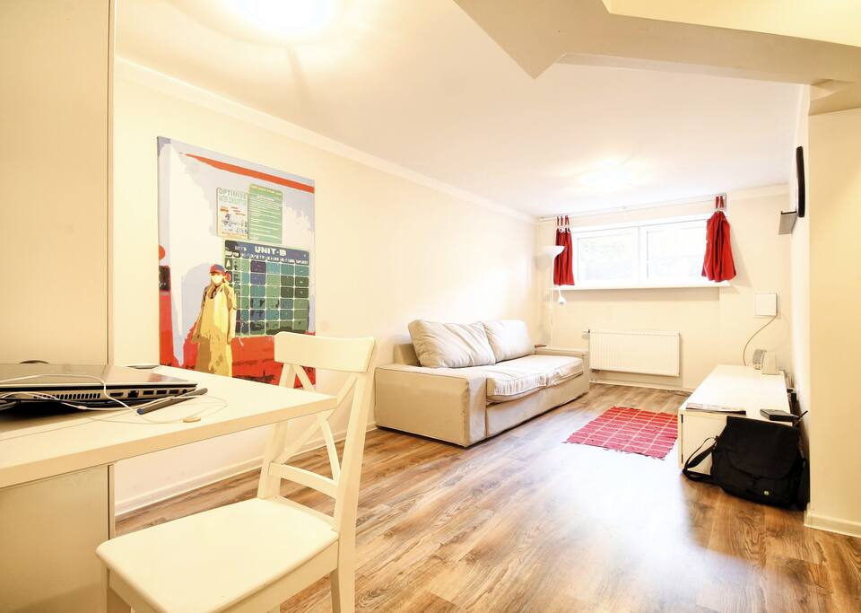 Living and sleeping area