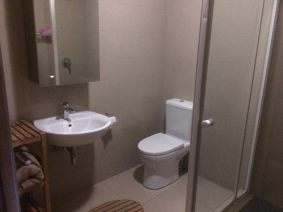 bathroom with toilet & shower. second toilet also available!