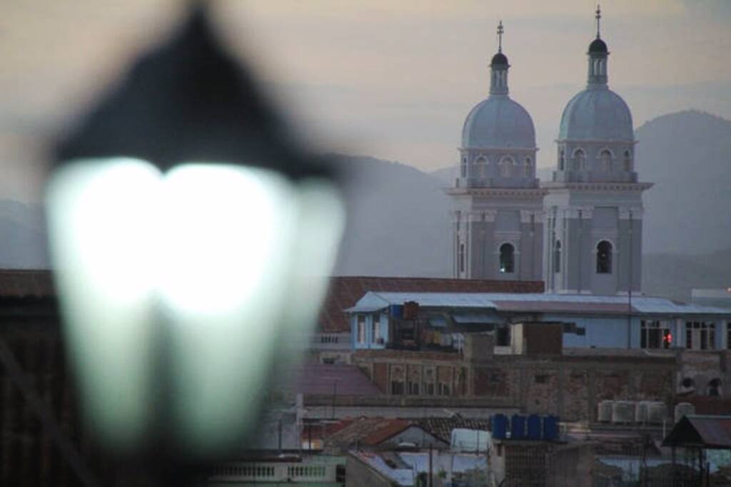 View of the cathedral from the terrace in our lovely house