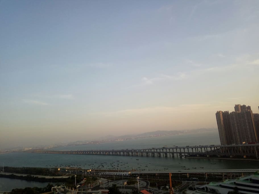 阳台观海景