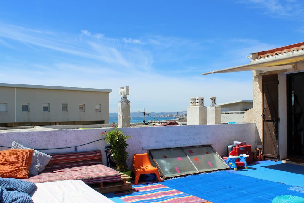 Terrasse ensoleillée