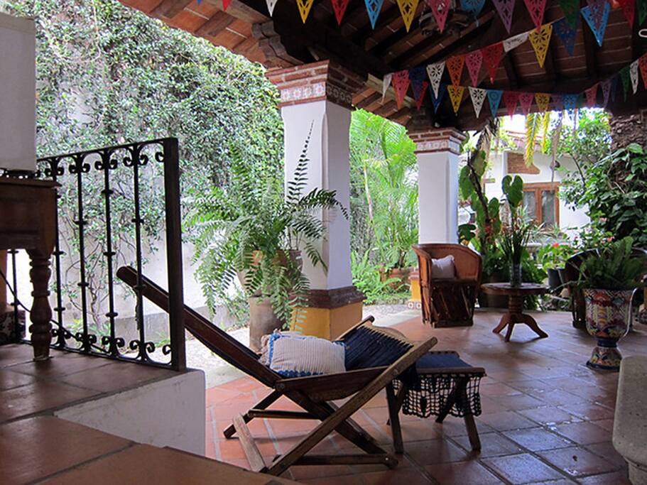 Semi wrapped - around porch