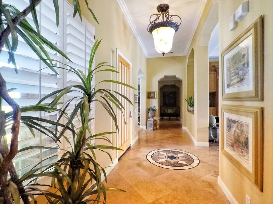 Marble Floors in the main entrance and living areas