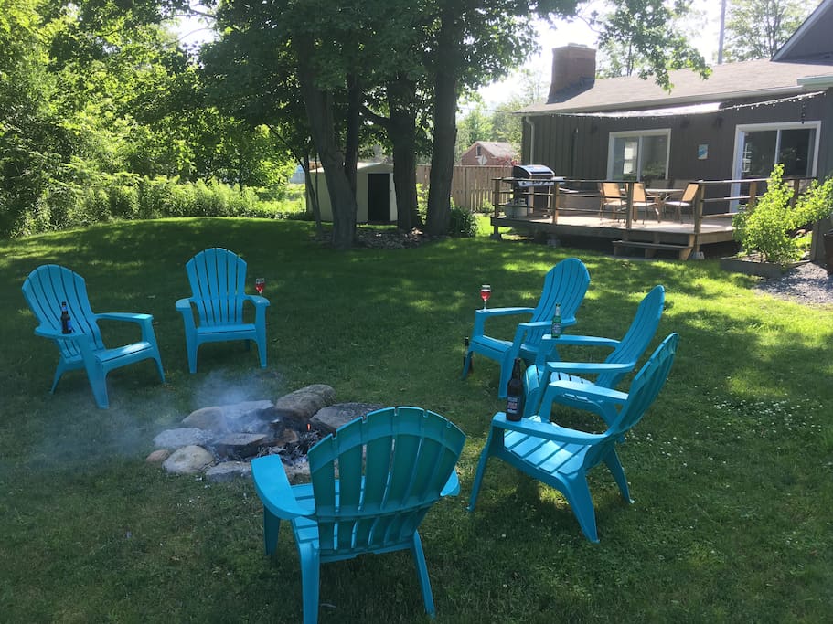 Back yard camp fire