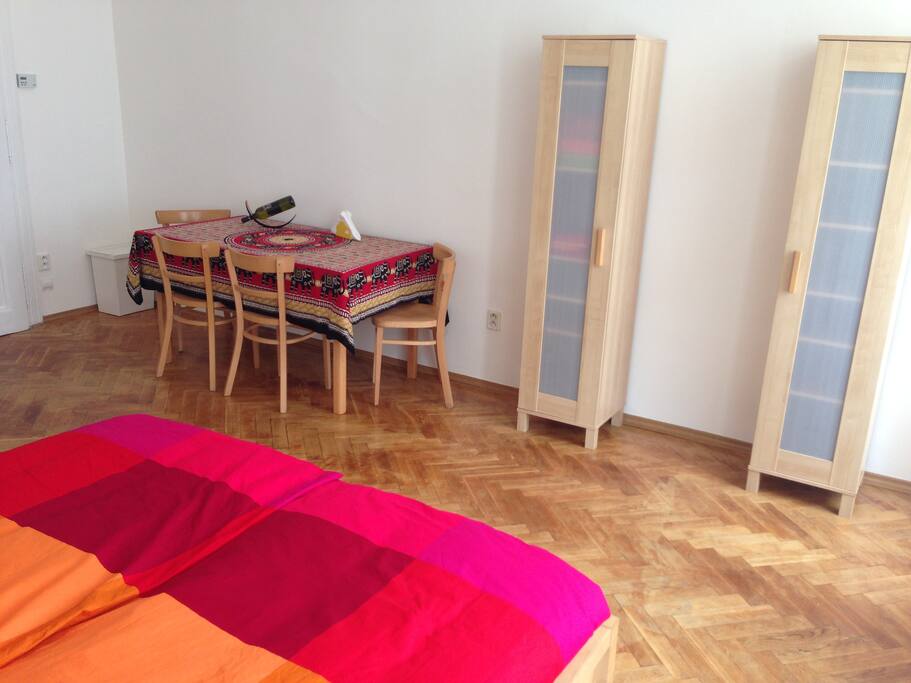 Wardrobe and table