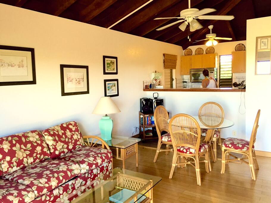 living room facing kitchen
