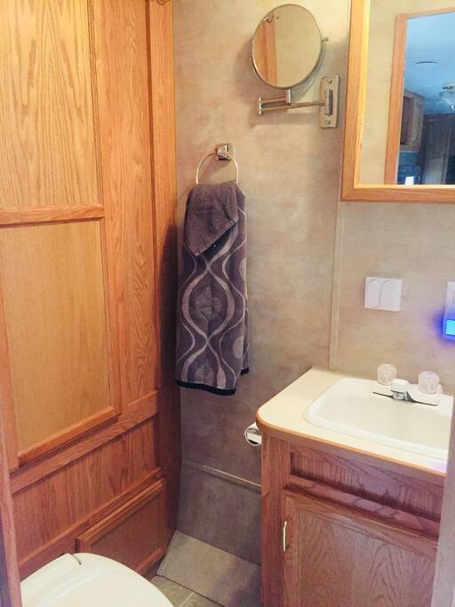 Towels, soap, shampoo