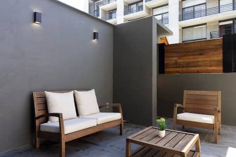 Top Airbnb: Suite with terrace in álamos 2da Sección