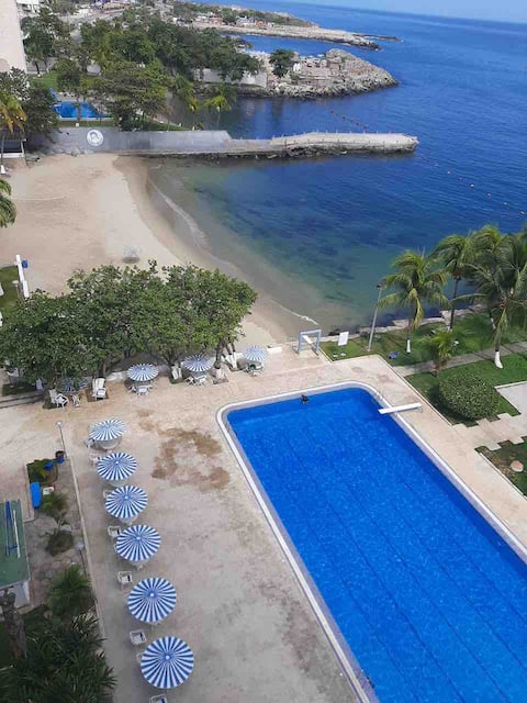 Apartment with a private beach