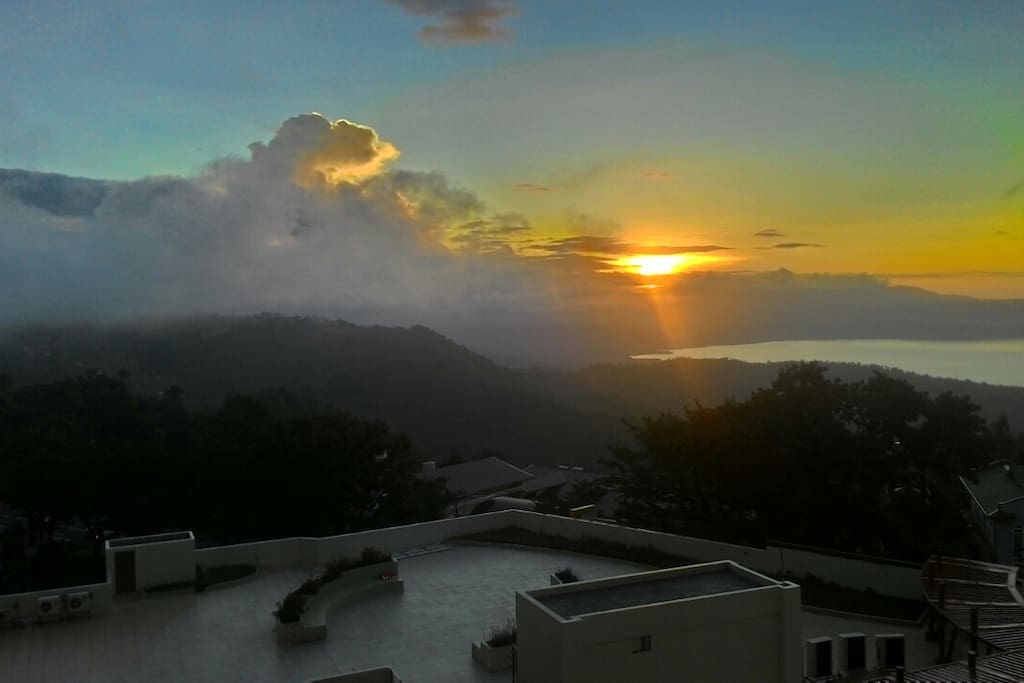 A great view of the Taal Lake and mountains