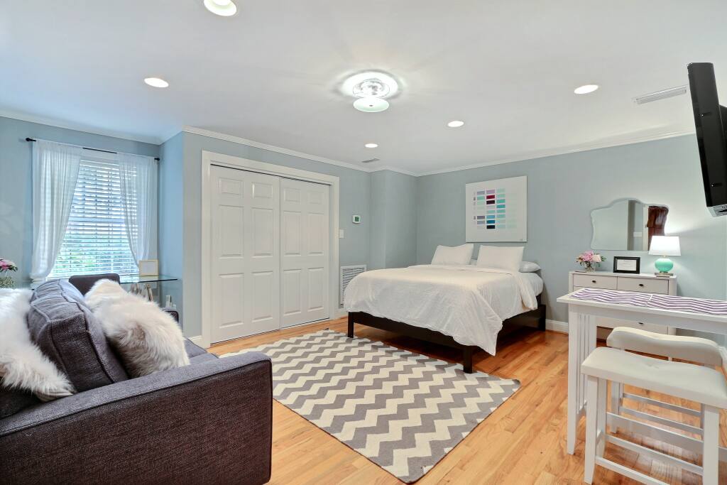 Bedroom with pull out sofa