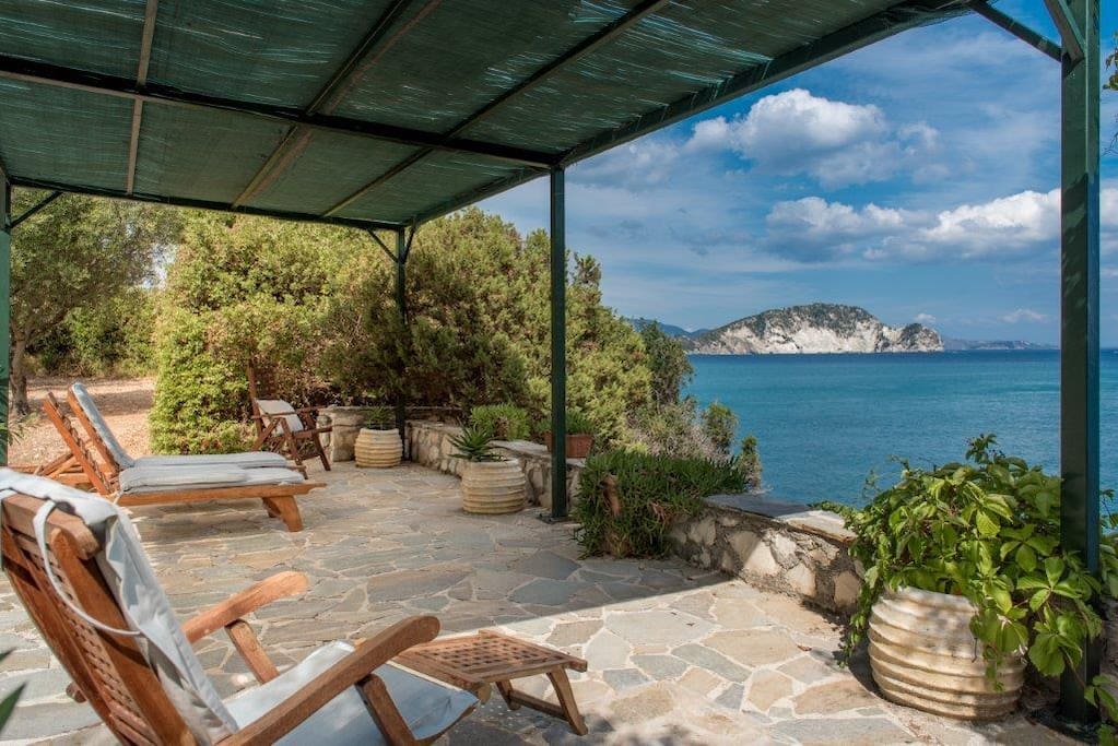 beachfront terrace